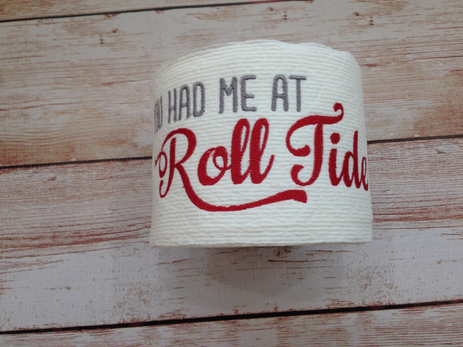 Embroidered Roll Tide Toilet Paper by Lolligrams on Etsy