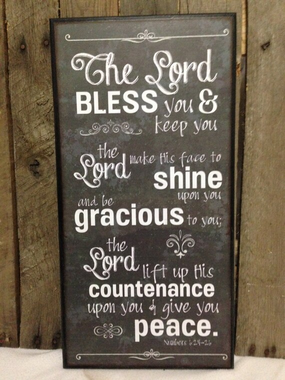 The Lord Bless You Prayer Wood Sign by bethborder on Etsy