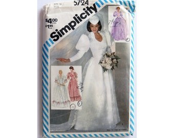 Bride Dress Pattern Size 16 Simplicity 5724 UNCUT