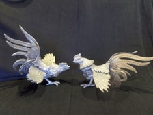 fighting rooster figurine