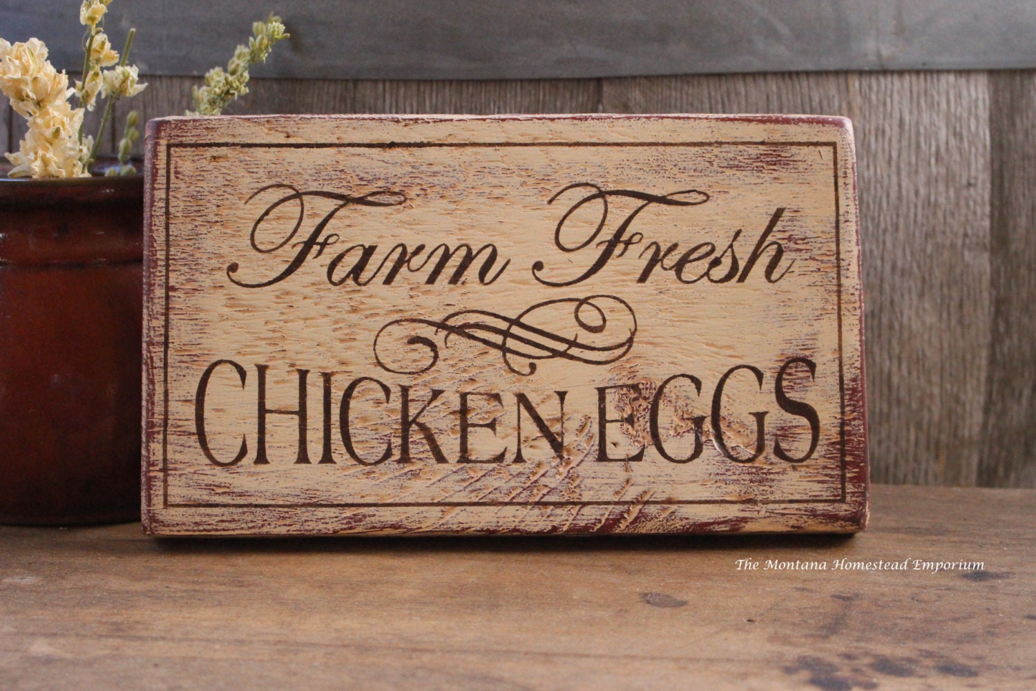 Farm Fresh Chicken Eggs sign chicken coop by TheMontanaHomestead