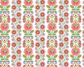 Blend Fabrics - Riding Hood Ribbon Bloom - White