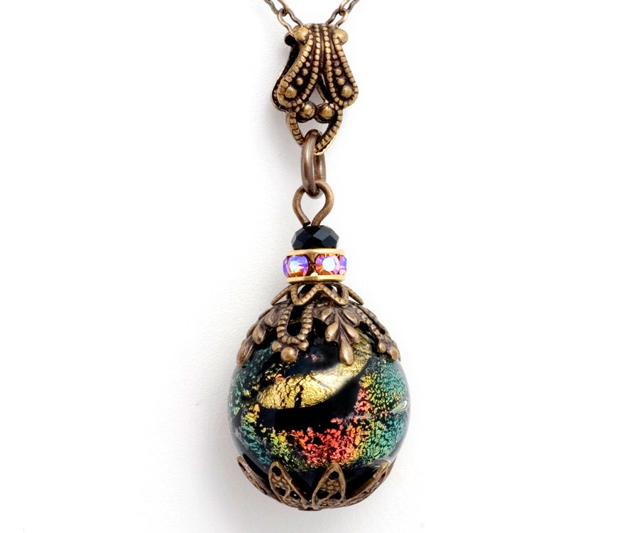 Glass Necklace Murano Glass Jewelry Lampwork