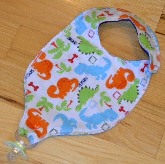 Pacifier Holder Bib Baby Boy by StinkerpieBaby on Etsy