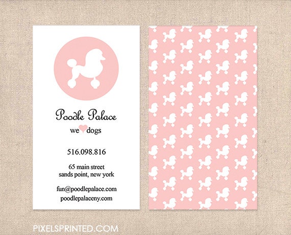 dog grooming business cards full color both sides FREE UPS