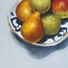 Pear Still Life Painting Original Oil on Wood panel 10x10 inch kitchen art wall decor Canada