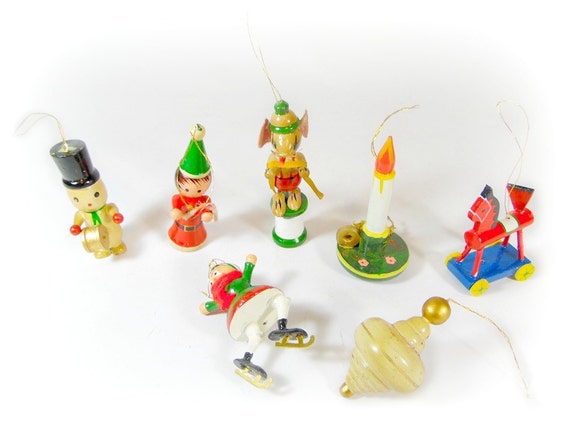 vintage christmas wood ornament set erzgebirge ornaments vintage christmas wood ornament set erzgebirge ornaments