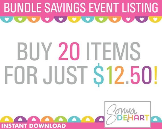 50% OFF Sale Clipart Bundles and Digital Papers Buy ANY 20 Items Sale Royalty Free Clip Art - Instant Digital Download Il_570xn