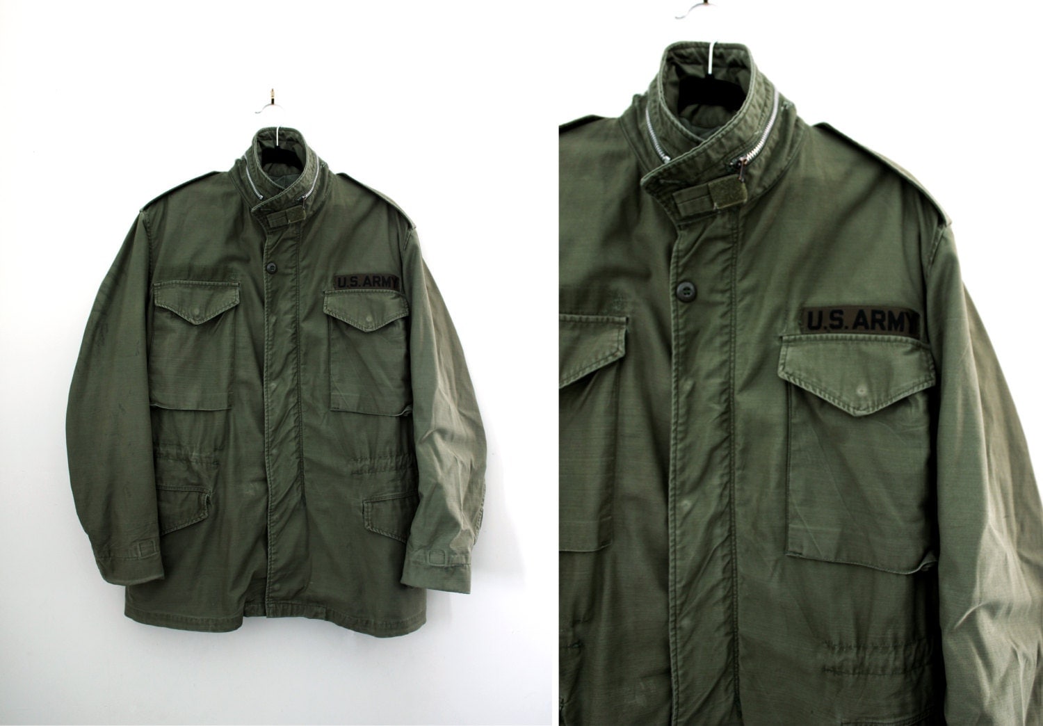 Vintage Mens Green Army Jacket US Army Jacket Military
