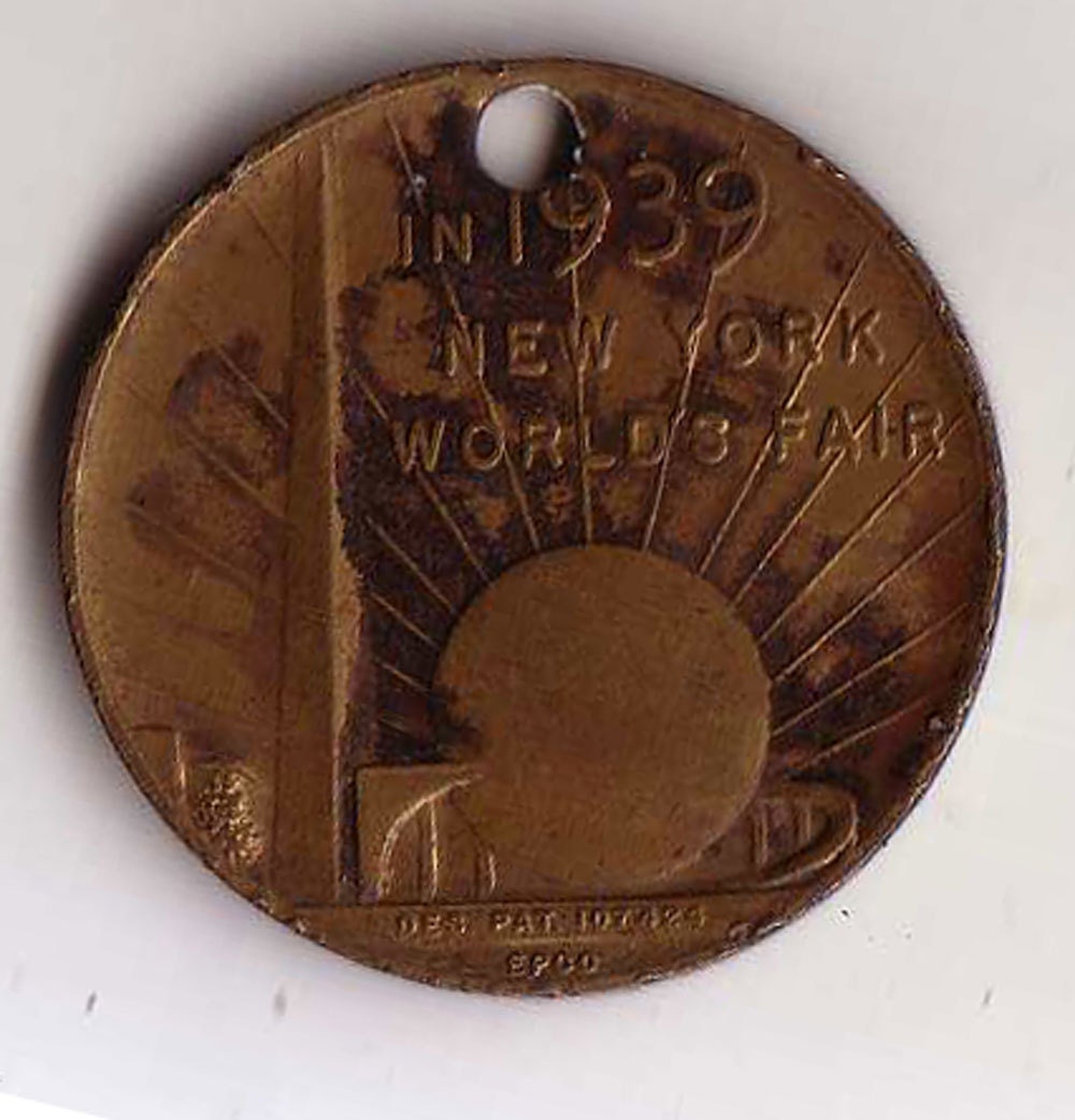 1939 New York World's Fair Token 150th Anniversary of