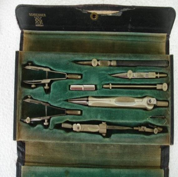 Vintage Drafting Tool Kit Made In Germany No. by dorothybroome