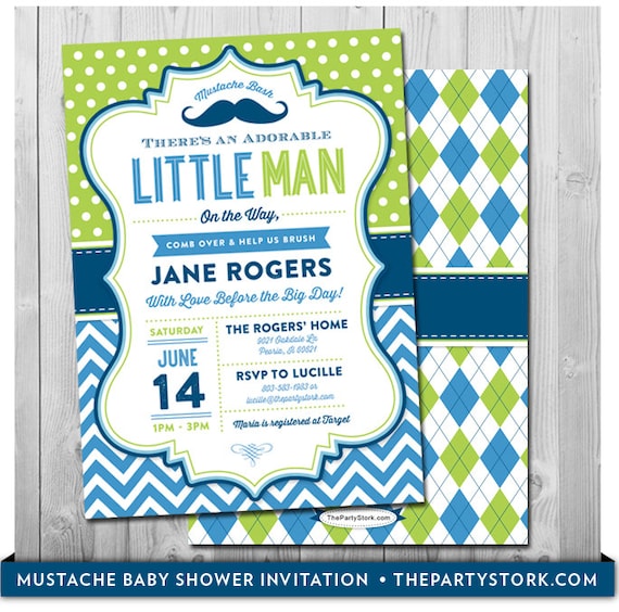 Little Man Themed Invitation 6