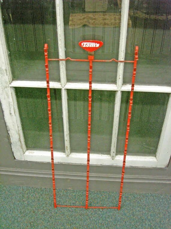 Vintage Red Metal Triple 38 Clip Toms Advertising Potato Chip