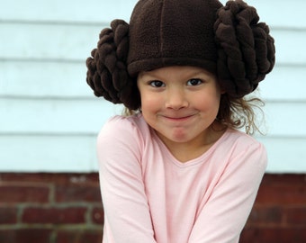 Princess Leia Hat - Fleece hand pieced- Star Wars