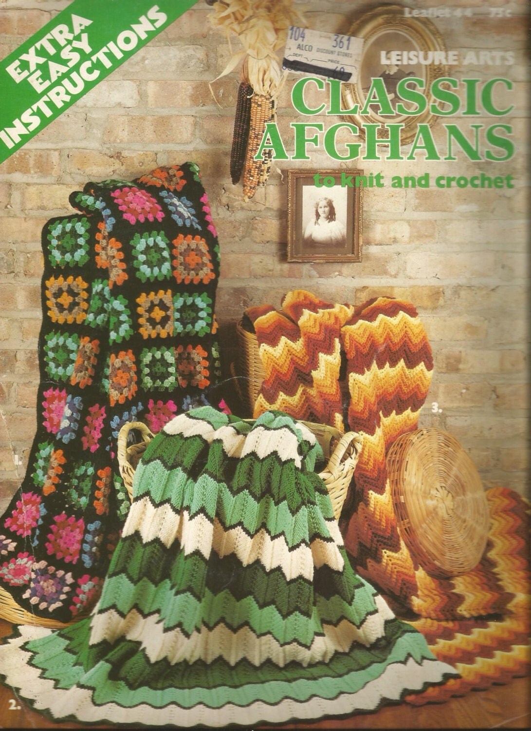 Leisure Arts Classic Afghans to knit and crochet Leaflet 44 Leisure arts patterns crochet afghan afghans cottage rose