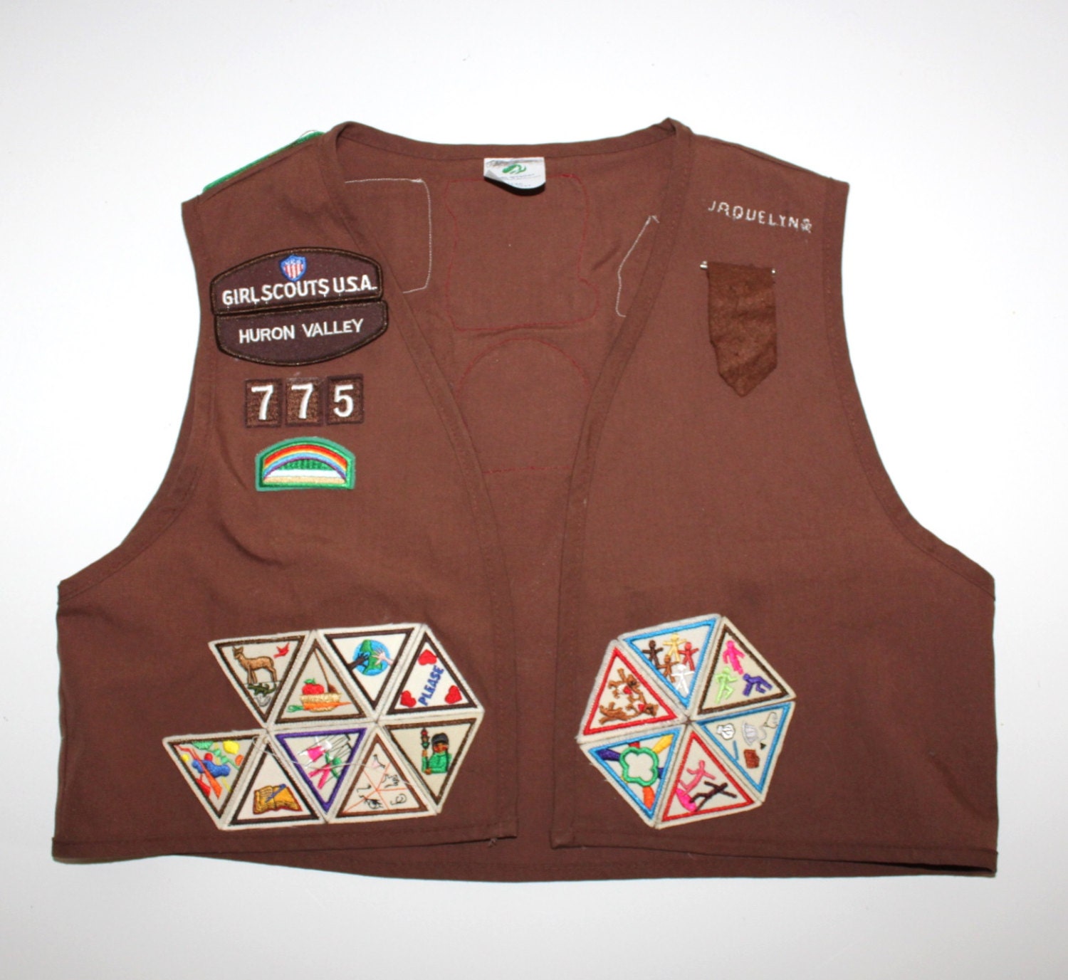 Retro Girl Scouts / Brownie Vest 32 Patches by PeppermintandCocoa