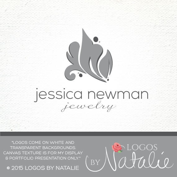 Damask Logo Premade Abstract Damask Design for by LogosByNatalie