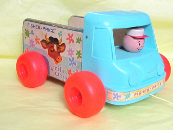 Toy Truck Fisher Price Milk Wagon by CorvidaeCuriosity on Etsy