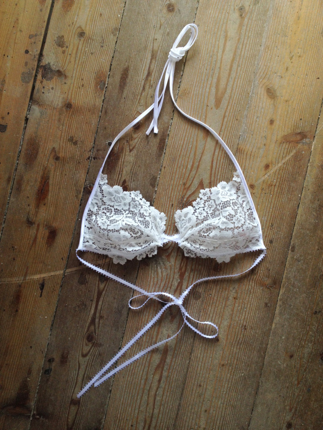 Bridal Lace Bra In White Lace