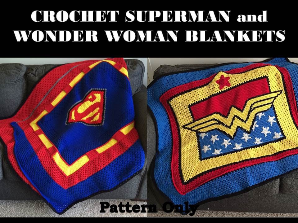 Crochet Superman & Wonder Woman Blanket Patterns