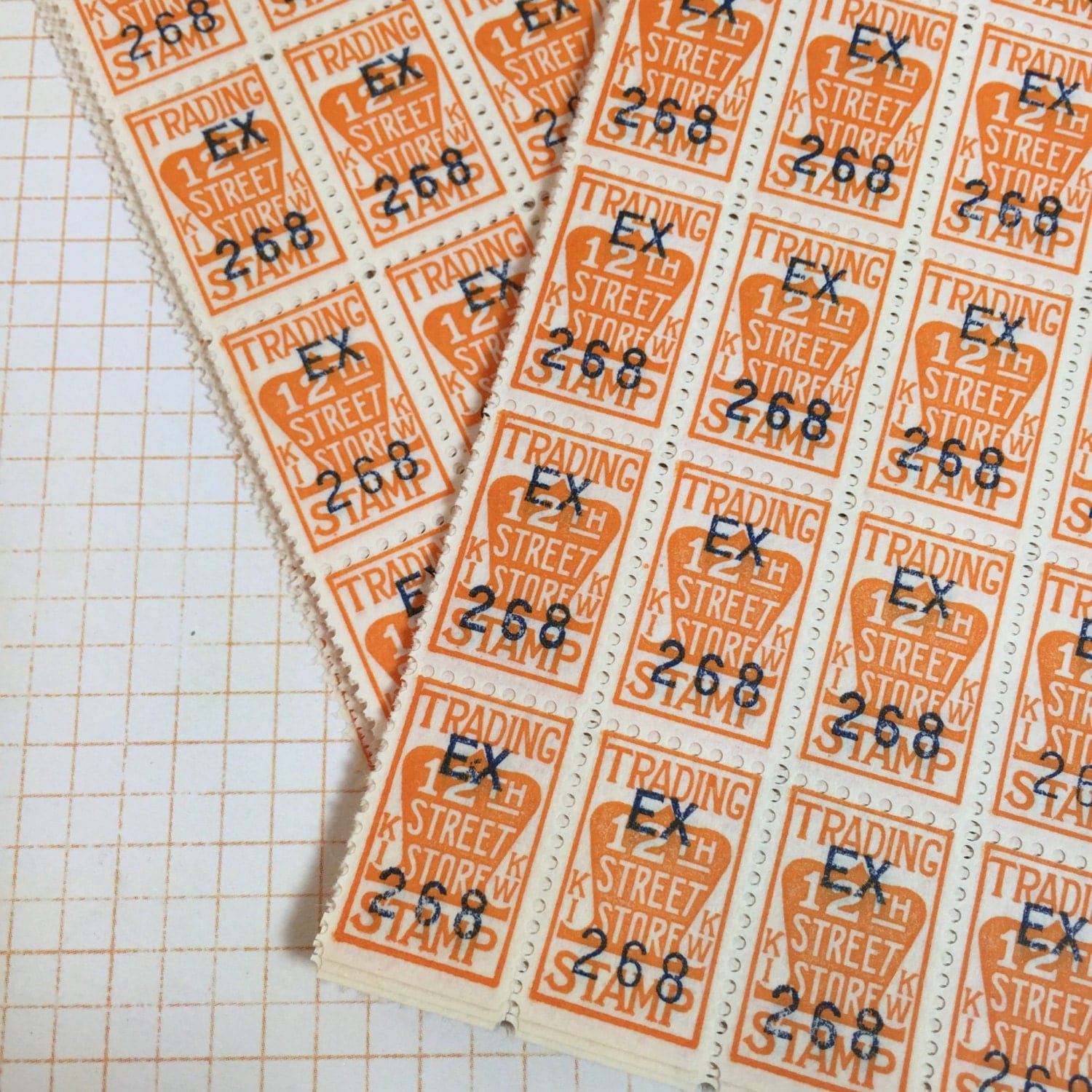 300 Trading Stamps / Vintage Orange Trading Stamps Ephemera