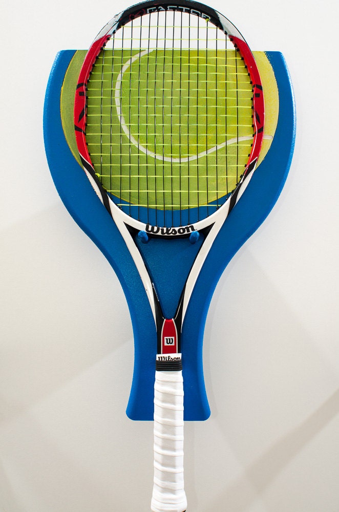 Tennis Racquet Racket Wall Rack Hanger Display US by artisticpx