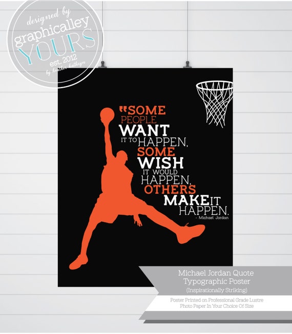 MICHAEL JORDAN 'Make It Happen' Quote Typographic