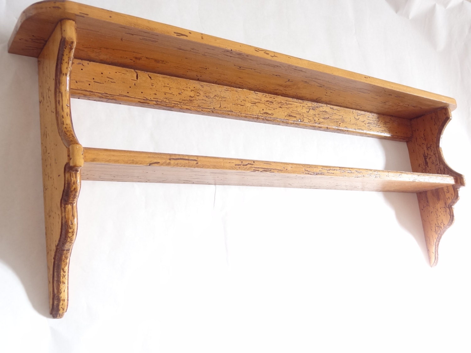 Wooden hanging shelf vintage wood large long shelves