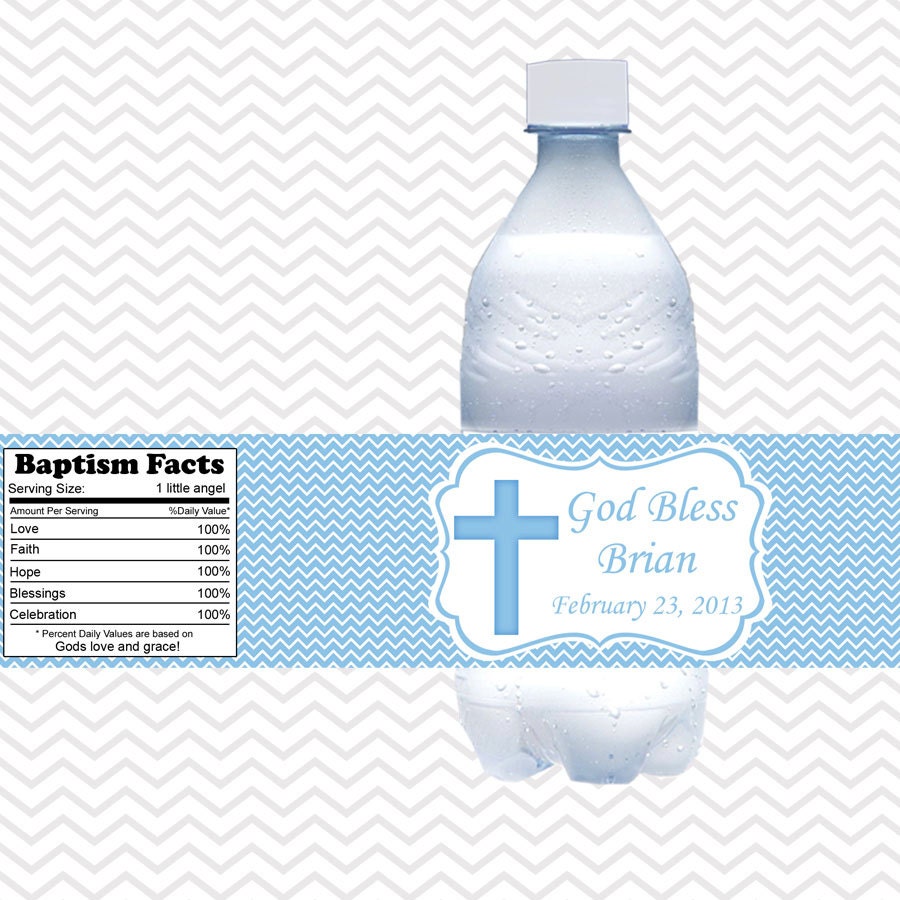 Cross Blue Baptism Christening First Holy Communion