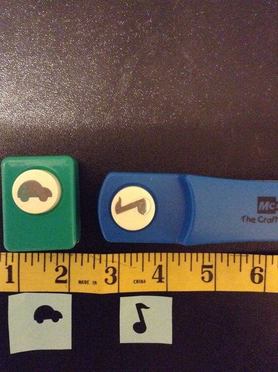 Items similar to Paper punches 2 micro punches VW bug and music note