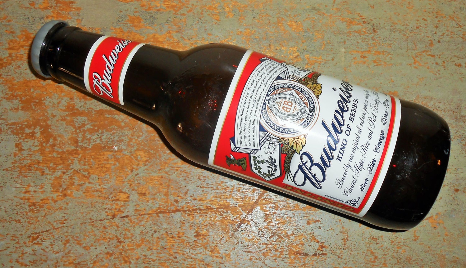 Vintage Bank Budweiser Beer Bottle Extra Large Plastic