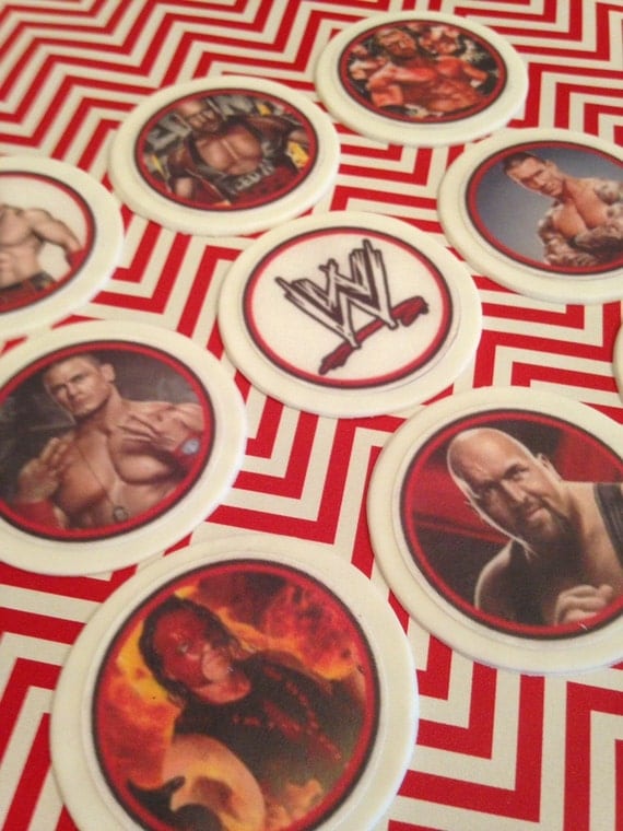 WWE Cupcake Toppers Edible Image Wrestling by cakeorationstore