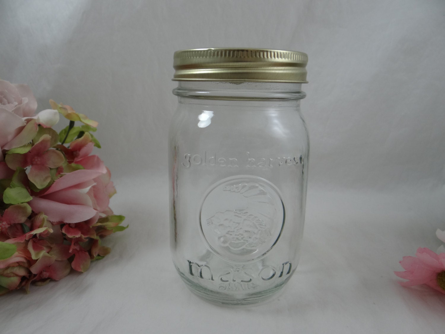 Vintage Golden Harvest Small Mason Jar 2 available Canning