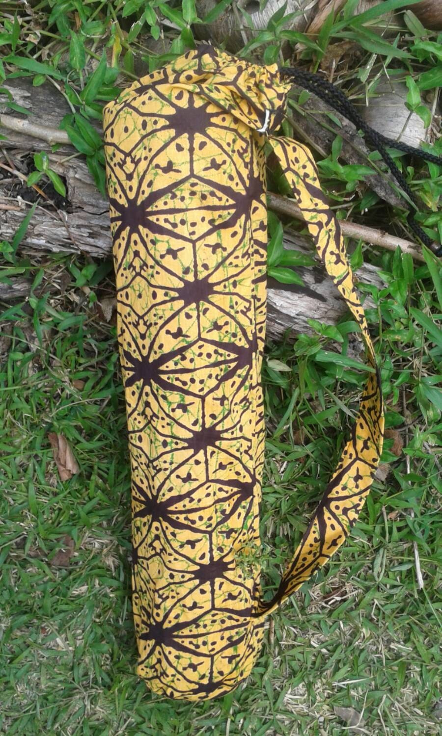 SALE Ankara African Print Pagne Yoga Mat Afro Bag by iladesigns