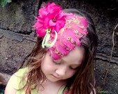 Raspberry Lime Luau Party dress up, Hawaiian hair accessories, pin up girl hair clip, tropical hair flower, dance hair piece, Hawaiian dress Raspberry Lime Luau Party dress up, Hawaiian hair accessories, pin up girl hair clip, tropical hair flower, dance hair piece, Hawaiian dress