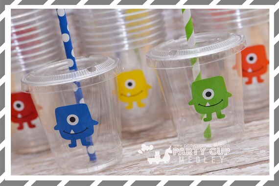 Little Monster Birthday Party, Set of 8 or 12 You Choose Party Cups, Favor Cups or Reusable Souvenir Cup Il_570xn