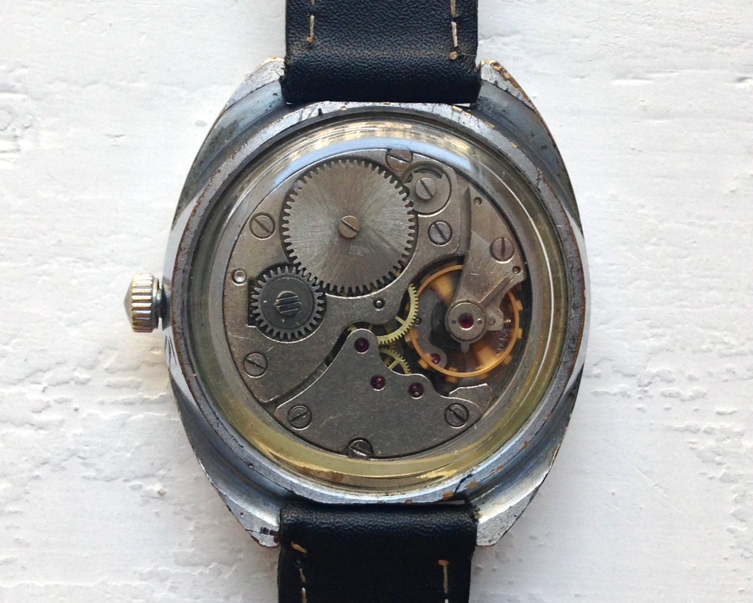 Skeleton Watch Vintage Watch - double-sided - unique watch in one copy - Soviet watch Unisex watch Mechanical watch classic watch
