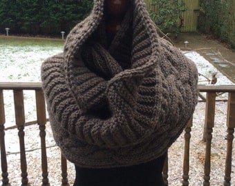 Infinity Heather Brown Scarf