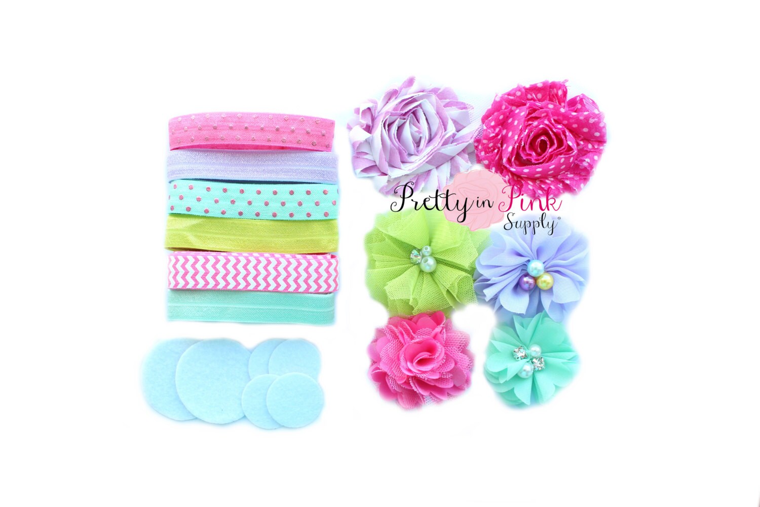 Spring Blossoms DIY Headband Kit 24 Baby Headband Baby