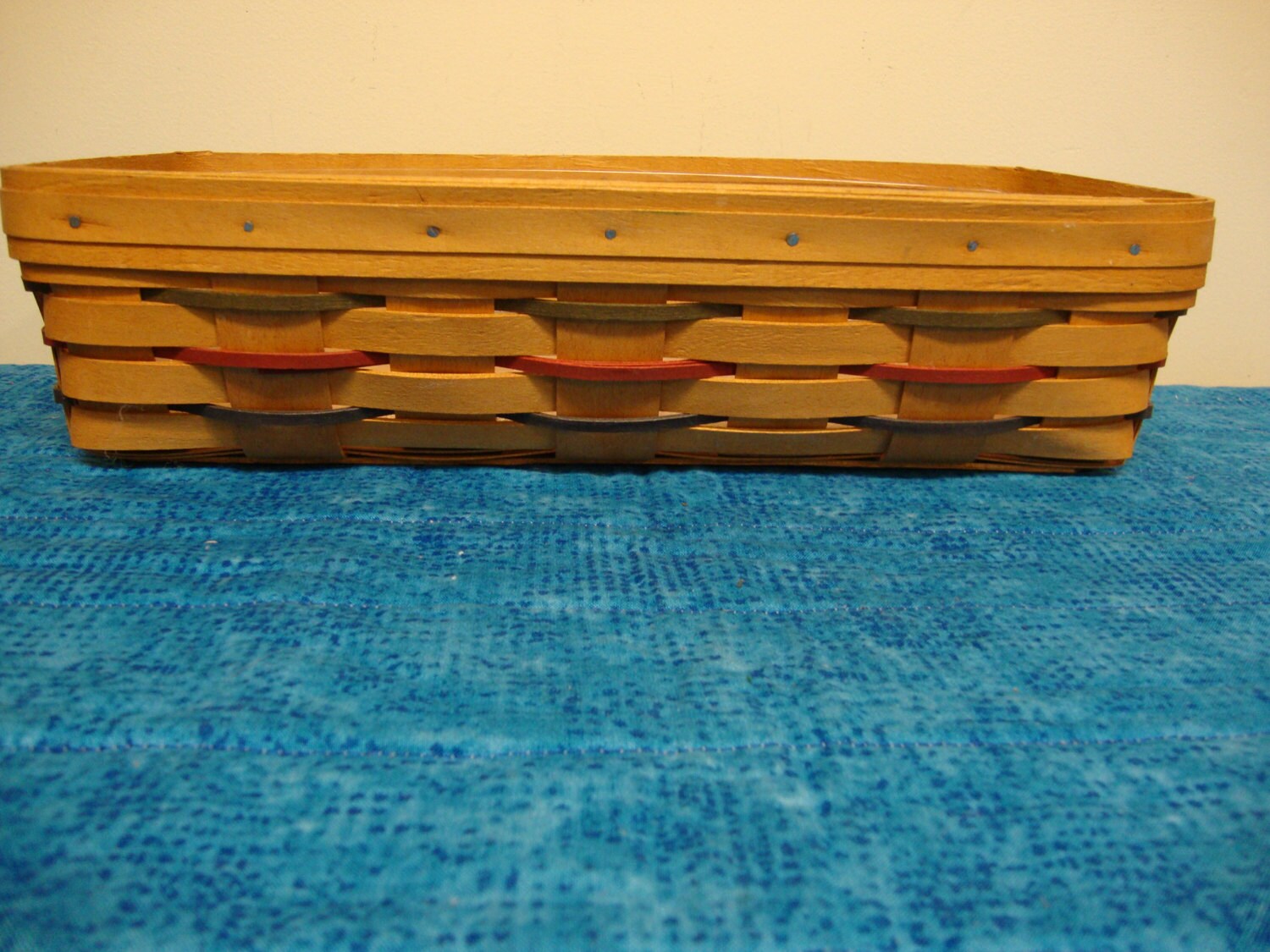 Vintage Longaberger Bread Basket Handwoven Dresden Ohio