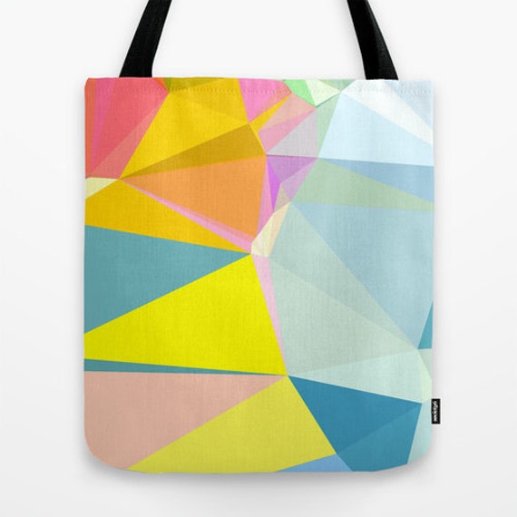 Canvas Tote Bag, Yellow Tote, Graphic Design Tote, Art Tote, Yellow ...