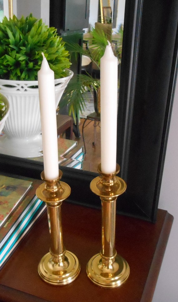 Items similar to Vintage Brass Taper Candle Holders,Brass Candle,Brass