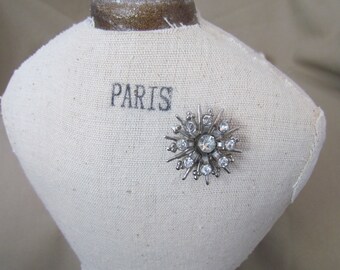 Starburst Rhinestone Brooch