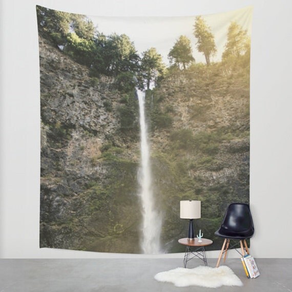 Waterfall Hanging Tapestry Wall Tapestry Multnomah Falls