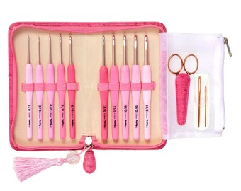Tulip Etimo Rose Crochet Hook Set 10 Pink Hooks and Needles