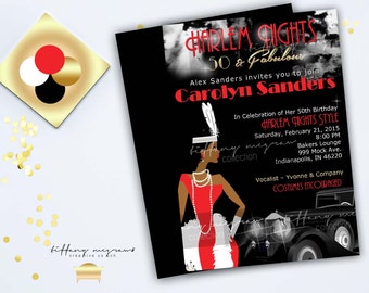 Harlem Nights Birthday Invitations 9