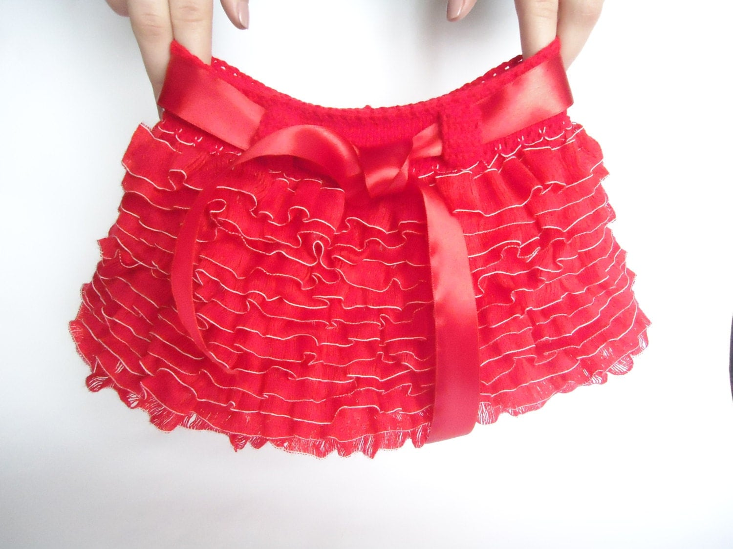 Baby tutu skirt Little girl ruffled skirt Crochet toddler