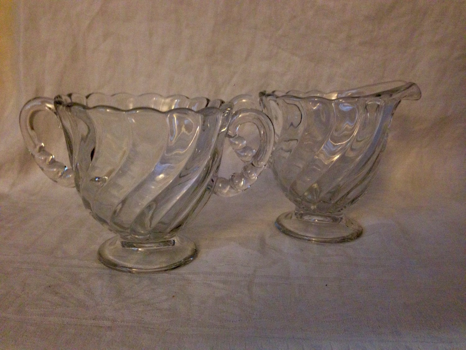 Fostoria Colony Glass Clear Sugar And by MissDorsettsAntiques