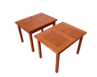 Teak Side Tables Made by A.B.J. Danish Modern 1970