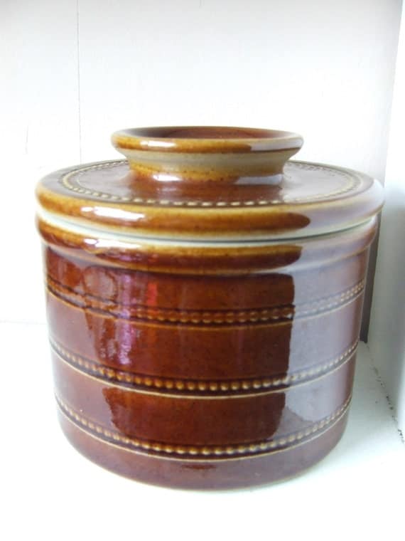 Vintage French butter keeper crock banded by NikkisDragonsNest